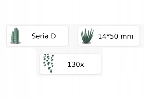 NIIMBOT Etiketter Klistermärken D-serien 14*50mm PLANTS1