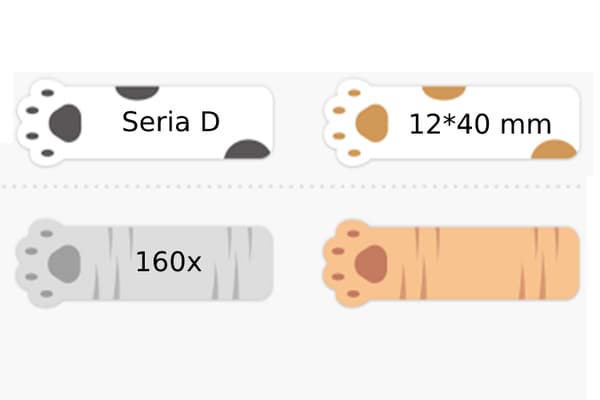 NIIMBOT Etiketter Klistermärken D-serien 12*40mm KOTKI2