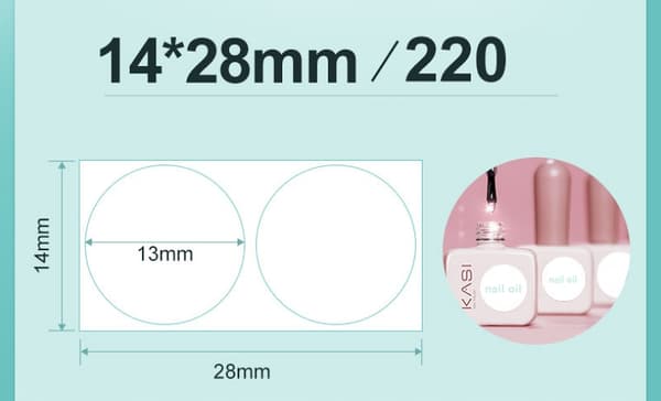 NIIMBOT-tarrat, tarrat, 13 mm, 440 kpl, pyöreät