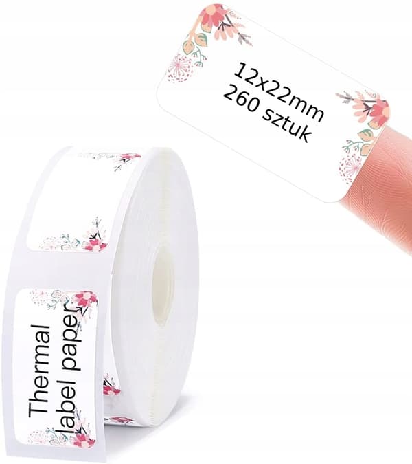 NIIMBOT Etiketter Klistermärken 12*22mm 260 st i BLOMMOR