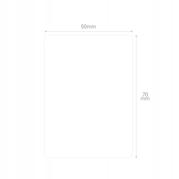 NIIMBOT LABELS Tarrat M2-tulostimelle VALKOISET suorakaiteen muotoiset 50x70mm 100 kpl
