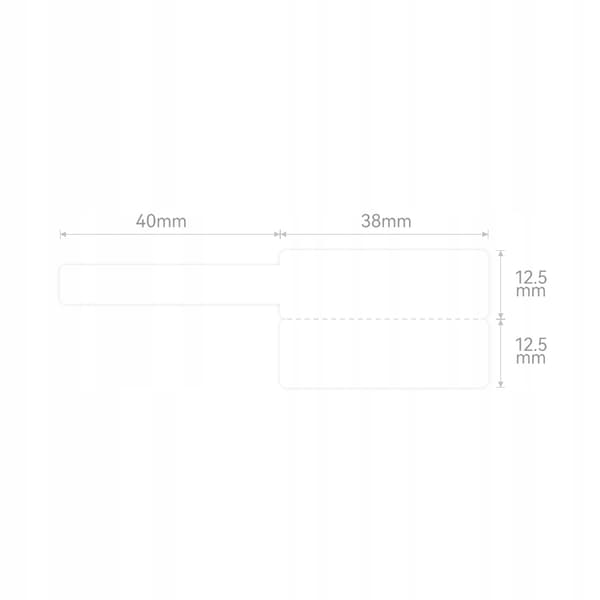 NIIMBOT LABELS Tarrat M2-tulostimelle VALKOISET KAAPELEILLE 25x38+40mm 90 kpl