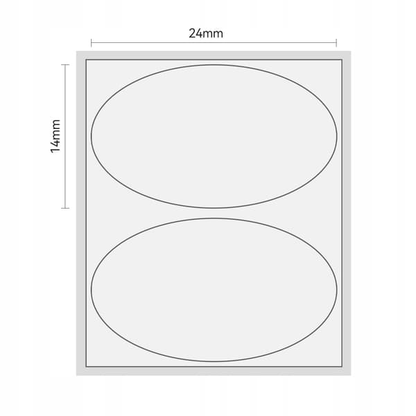 NIIMBOT-tarrat, läpinäkyvät pyöreät 24x14mm, 230 kpl B-sarjalle