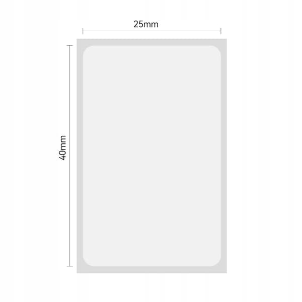 NIIMBOT Tarrat Tarrat LÄPINÄKYVÄ 25x40mm 160kpl D101 Originalille