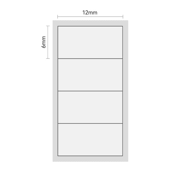 NIIMBOT-tarrat LÄPINÄKYVÄT 12x24mm 230 kpl D110/D11/D101:lle