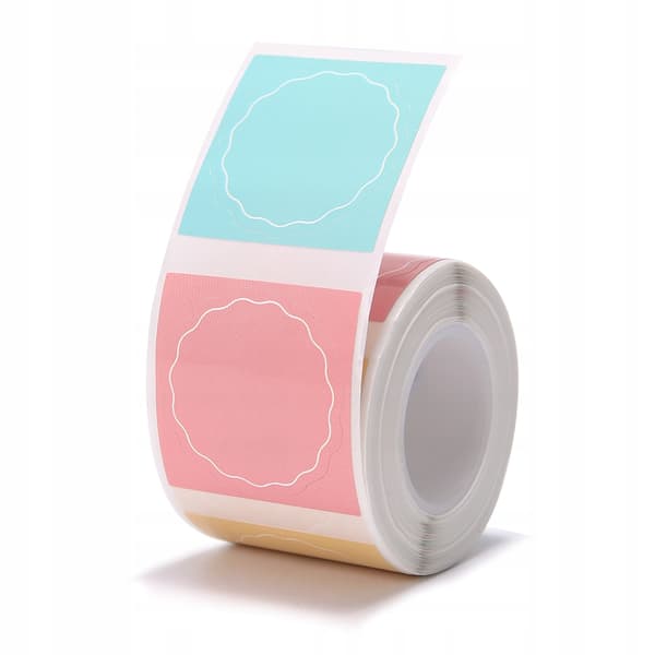 NIIMBOT Etiketter Klistermærker Runde 34 mm FARVERIGE B-serie 200 stk. B21/B1/B3S
