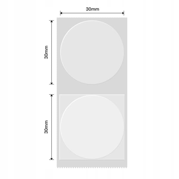 NIIMBOT Etiketter Klistermærker 31mm RUNDE TRANSPARENT 210 stk til B21/B3S/B1