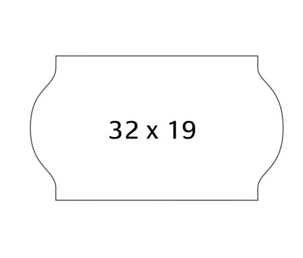 Etikett METO avtagbar 32x19 vit 1000/rl 30st