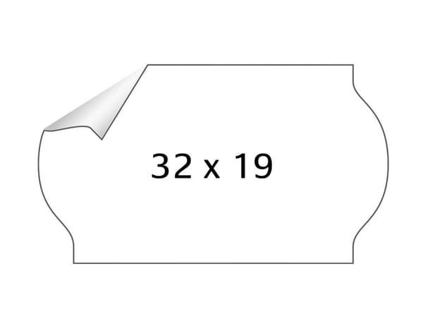 Etikett METO avtagbar 32x19 vit 1000/rl 30st