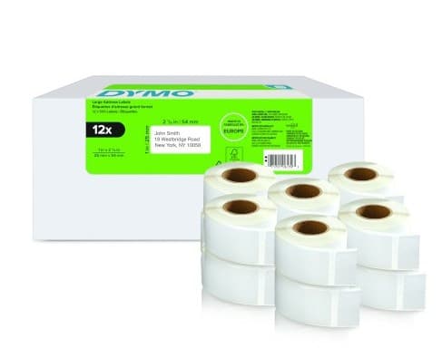 DYMO LW returetiketter värdepaket 25x54mm 12 rullar 500 ark