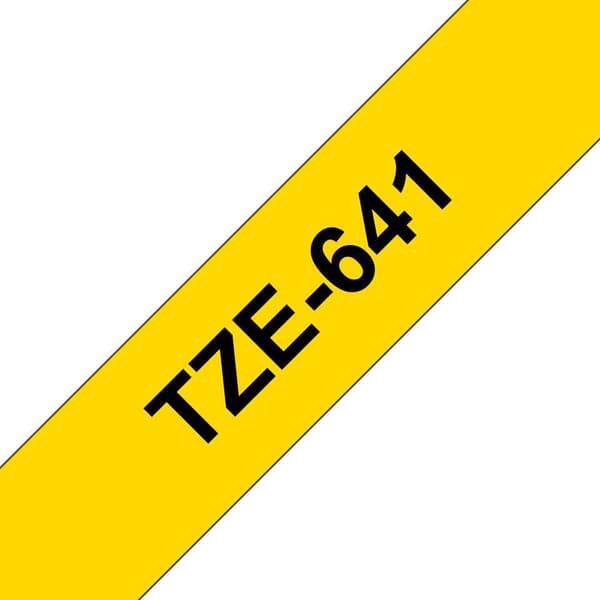 Brother Tze641 etikettejp, svart på gul, TZe-641
