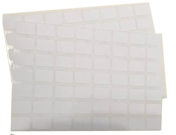 10 ark st prislappar med klister vita till butik 12x18 mm