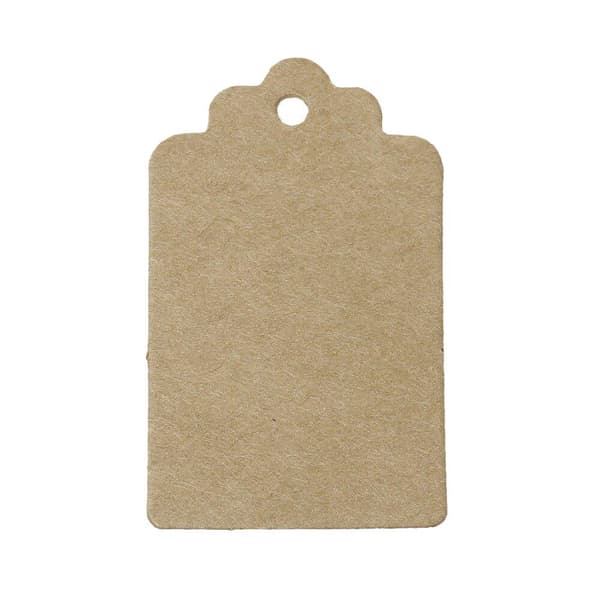 100x Pappersetiketter - Bruna