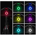Miniatyrbild 3 av 4: Rockbros Q1 Bakre cykelljus 7 färger LED micro USB - Svart