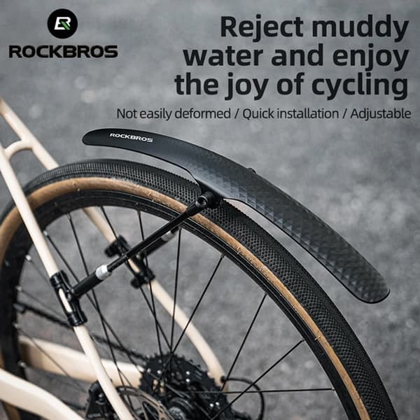 Rockbros Cykelskärm, universal, justerbar - Svart