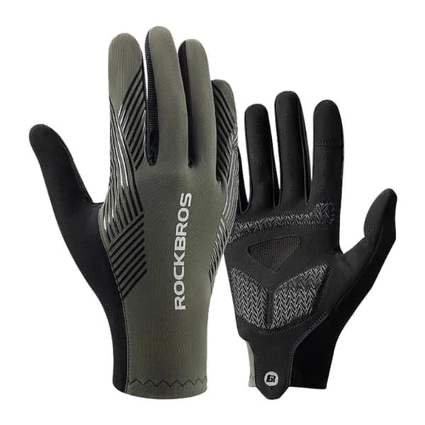 Rockbros Cykling Handskar L Shock-Absorbing - Svart/Grön