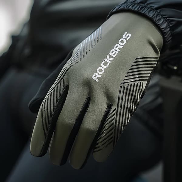 Rockbros Cykelhandskar Vår/Sommar/Höst, Hel, Storlek: XL - Grön