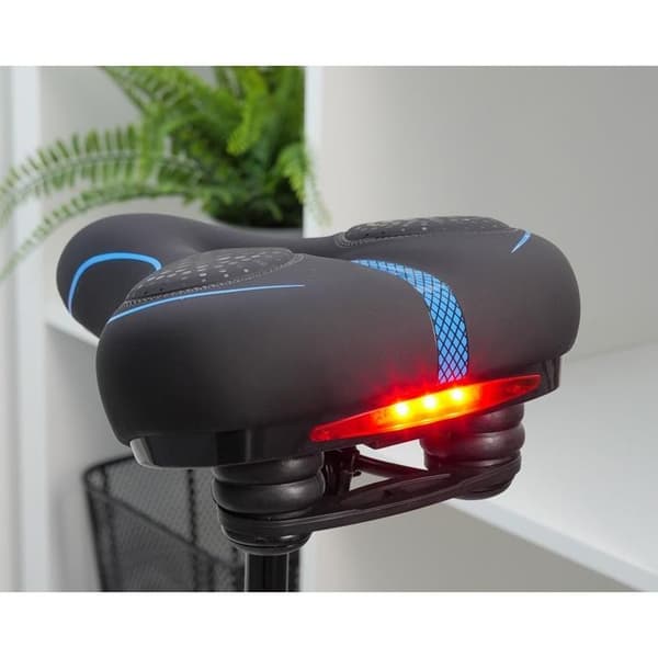 Cykel Saddle Med Built-in LED Lampa - Svart