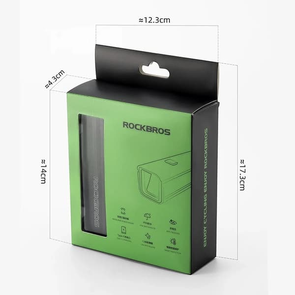Rockbros Främre Cykelljus 5000mAh 1500lm IPX6 - Svart