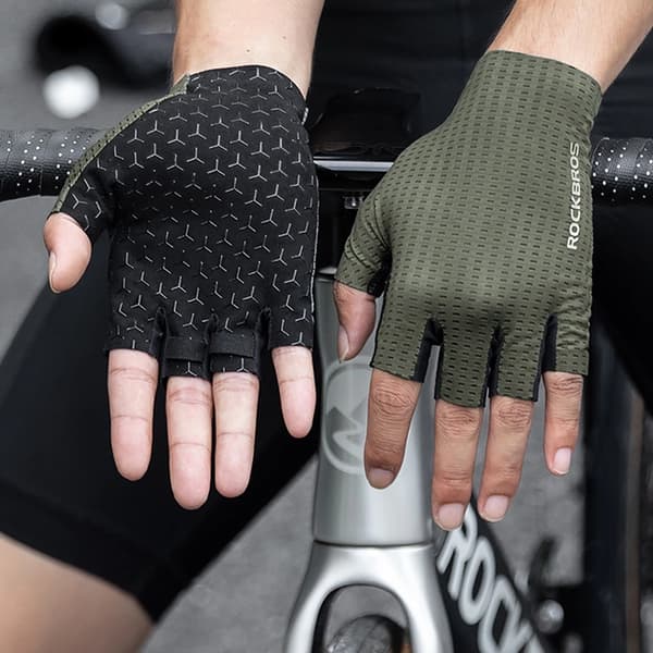 Rockbros Andas Short Finger Cykelhandskar Storlek: S - Grå