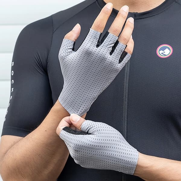 Rockbros Andas Short Finger Cykelhandskar Storlek: S - Grå