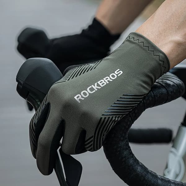 Rockbros Cykelhandskar Vår/Sommar/Höst, Hel, Storlek: S - Grön