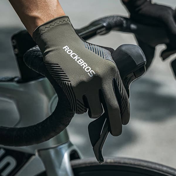 Rockbros Cykelhandskar Vår/Sommar/Höst, Hel, Storlek: S - Grön