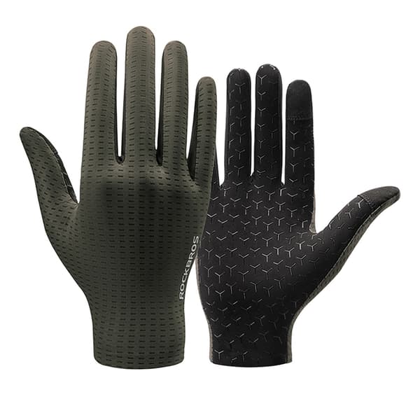 Rockbros Andas Cykelhandskar med Full Finger, Storlek: S - Grön