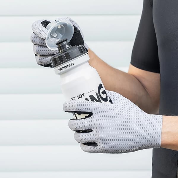 Rockbros Andas Cykelhandskar med Full Finger, Storlek: XXL - Grå