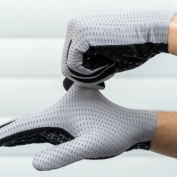 Rockbros Andas Cykelhandskar med Full Finger, Storlek: XL - Grå