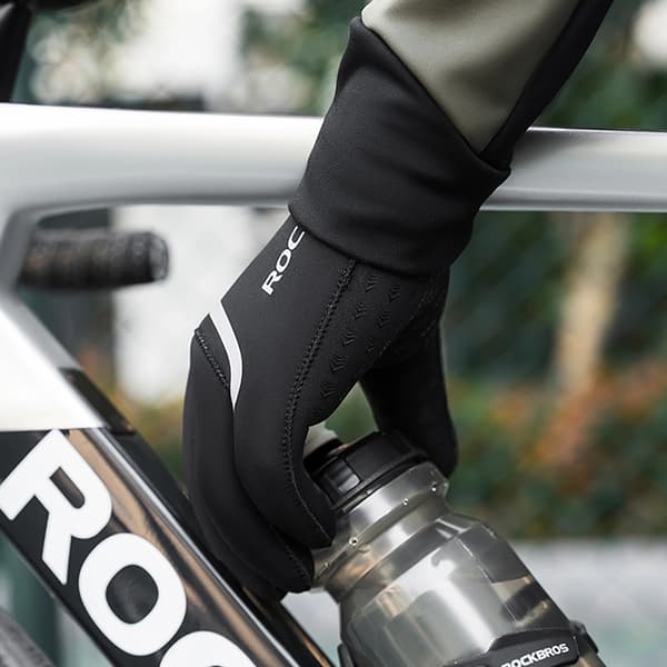 Rockbros Vattentäta Cykelhandskar, Full, Storlek: L/XL - Svart