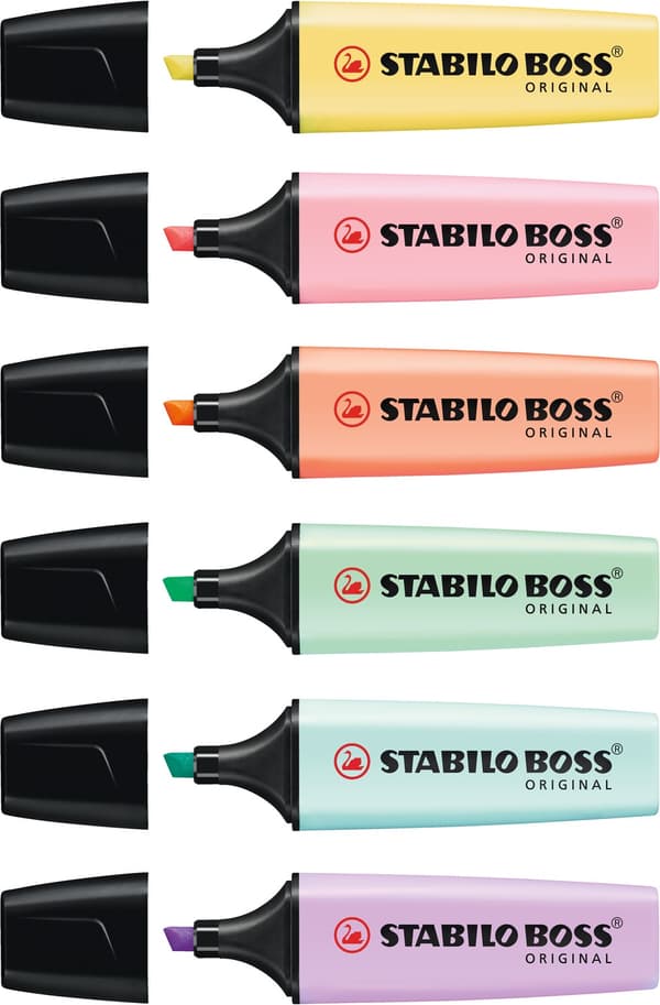 Överstrykningspenna Pastell 6-Pack STABILO BOSS