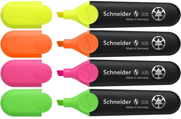 Överstrykningspenna Neon 4-p Schneider Job