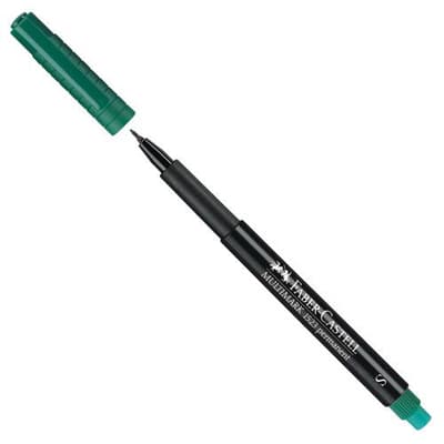 Märkpenna permanent Faber-Castell Multimark 1523 Superfine Grön 1/fp