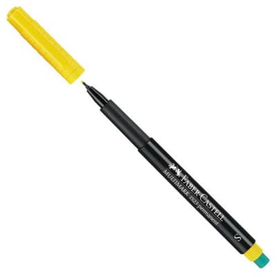 Märkpenna permanent Faber-Castell Multimark 1523 Superfine Gul 1/fp