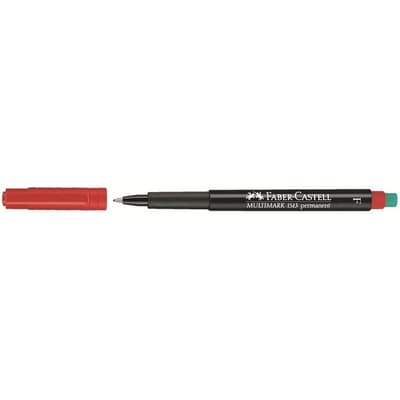 Märkpenna permanent Faber-Castell Multimark 1513 Fine Röd 1/fp