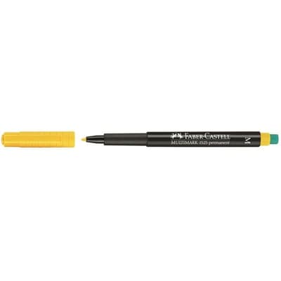 Märkpenna permanent Faber-Castell Multimark 1525 Medium Gul 1/fp