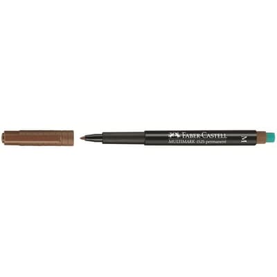 Märkpenna permanent Faber-Castell Multimark 1525 Medium Brun 1/fp