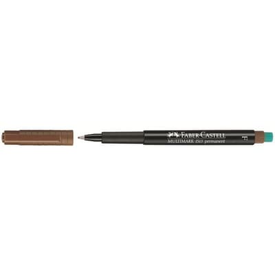 Märkpenna permanent Faber-Castell Multimark 1513 Fine Brun 1/fp