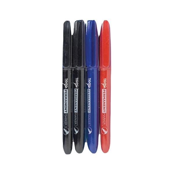Tiger Stationery Permanent Marker (4 st.) Black/Blue/Red One Size