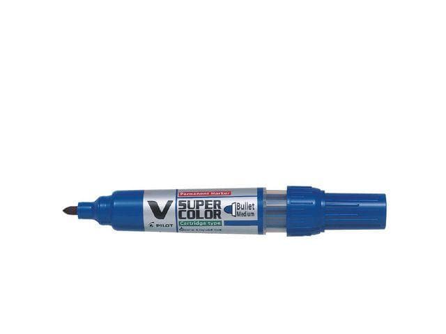 Märkpenna Pilot Begreen V Super Color rund, Medium, Blå 1/fp