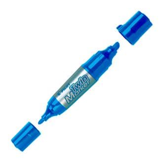 Märkpenna Pilot Begreen Twin Marker Jumbo, Fin/Bred, Blå 1/fp