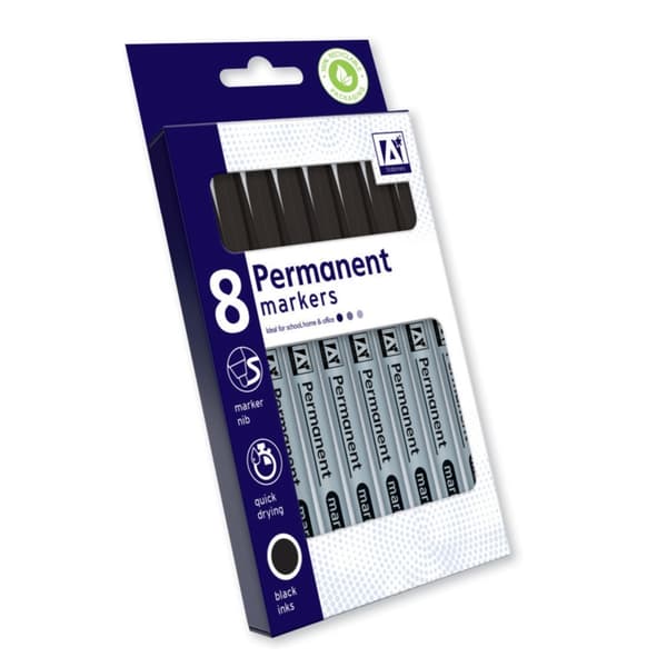 Anker Permanent Marker (pakke med 8 stk.) Grey One Size