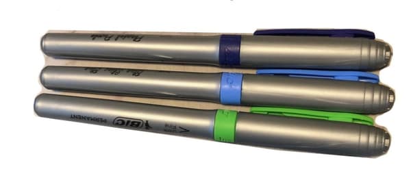 3 olika multimarker pennor BIC ultra fine