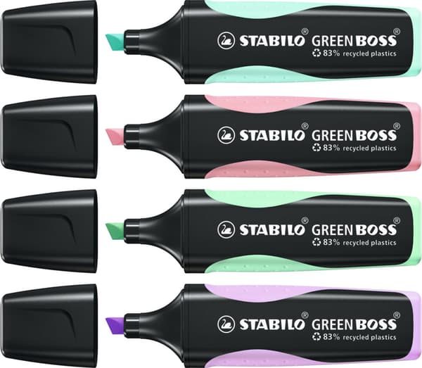 Överstrykningspenna Pastell 4-Pack STABILO BOSS GREEN