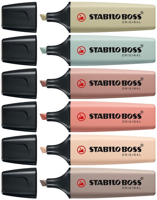 Överstrykningspenna Nature 6-Pack STABILO BOSS