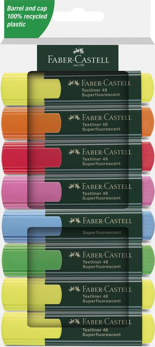 Överstrykningspenna Highlighter TL 48 8-pack Faber Castell