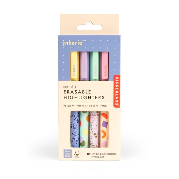 Överstrykningspennor Suddbara 4-pack Inkerie