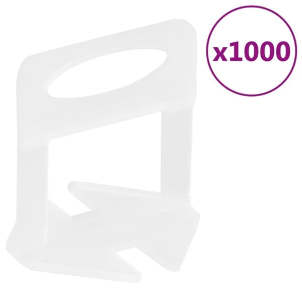 vidaXL nivelleringsklips til fliser 1000 stk. 1,5 mm