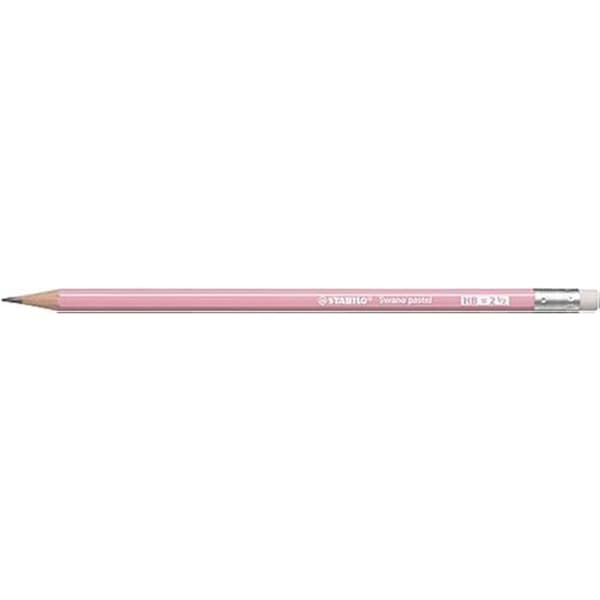 Penna - STABILO - Swano pastell - Set om 12 - Rosa färg - HB bly